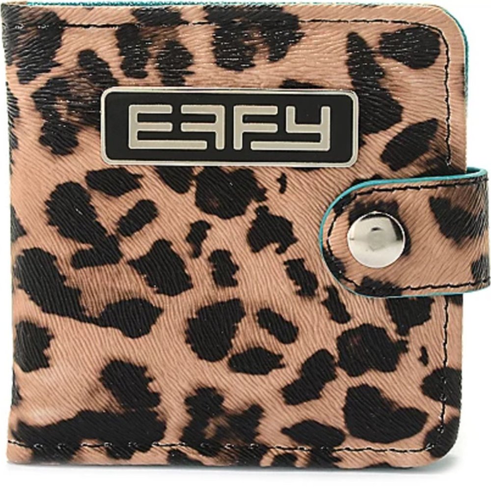 EFFY Leopard Print Snap Front Compact Mirror